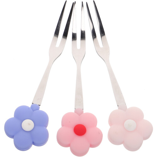 3pcs appetizers tasting forks for dessert cake fruit kitchen use 2