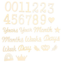 newborn milestone decor set wooden numbers baby photo props