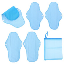 Reusable Menstrual Pads Washable Sanitary Napkins With Super-Absorbent Microfiber And Polar Fleece Daily Use And Travel