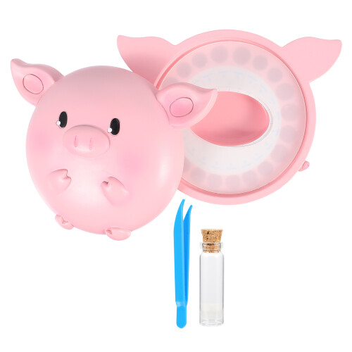 creative infant tooth storage box, cartoon animal design container 2