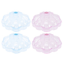 4pcs clear shell-shaped storage box for kids jewelry candy organizer