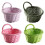 4Pcs Plastic Kitchen Woven Basket Assorted Color Hanging Storage 5