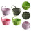 4Pcs Plastic Kitchen Woven Basket Assorted Color Hanging Storage 8
