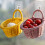 4Pcs Plastic Kitchen Woven Basket Assorted Color Hanging Storage 4
