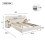 4ft6 Double Upholstered Bed with Nightstands,Beige 2