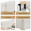 4ft6 Double Upholstered Bed with Nightstands,Beige 4