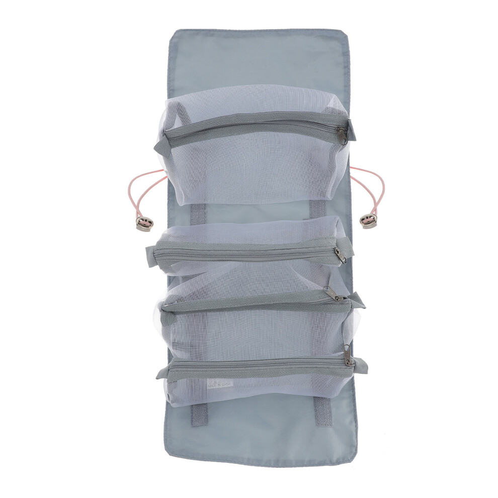 Inoomp Detachable Roll-Up Makeup Bag Foldable Cosmetic Organizer