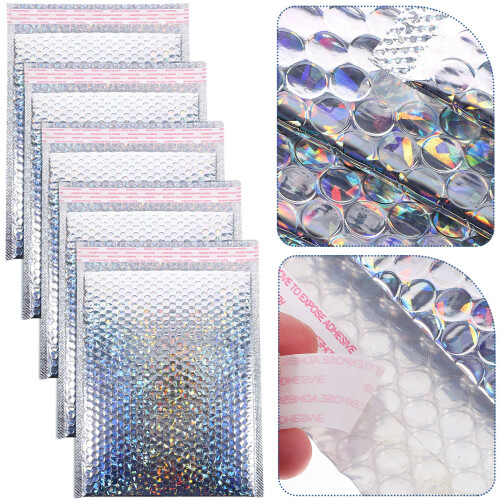 5pcs bubble packaging bags self adhesive for shipping and storage 2