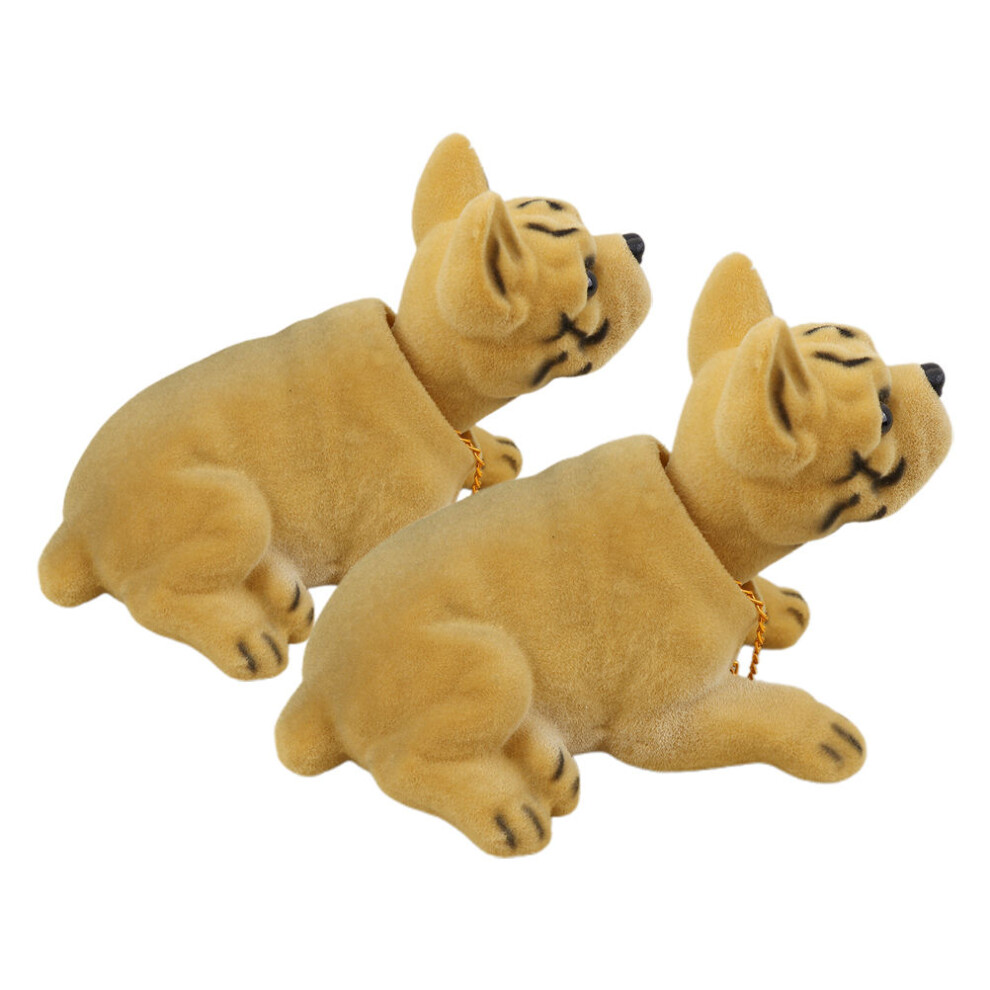 2 Pcs Resin Dog Bobble Head Dashboard Decorations, Shaking Figurines 3302254638969