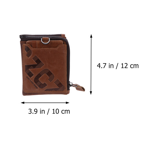 1Portefeuille Vintage Cuir Clair Multifonction Élégant 1