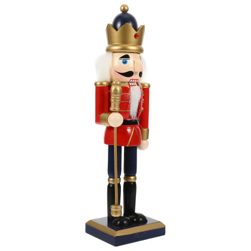 wooden nutcracker ornament xmas puppet decor christmas statue