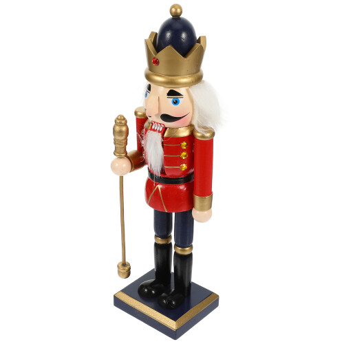 wooden nutcracker ornament xmas puppet decor christmas statue 1