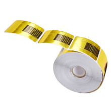 1 roll 500 pcs nail art paper trays for gel extension square tips golden