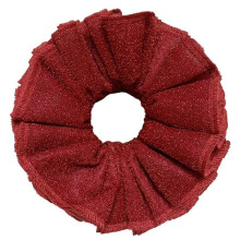 (Red) Vintage Hair Scrunchy Women Hair Bun Hairpieces Hair Scrunchies Female Headdress Teenager Girl Hair Styling Tool Silver