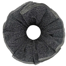 (Silver) Vintage Hair Scrunchy Women Hair Bun Hairpieces Hair Scrunchies Female Headdress Teenager Girl Hair Styling Tool Silver