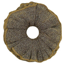 (Gold) Vintage Hair Scrunchy Women Hair Bun Hairpieces Hair Scrunchies Female Headdress Teenager Girl Hair Styling Tool Silver