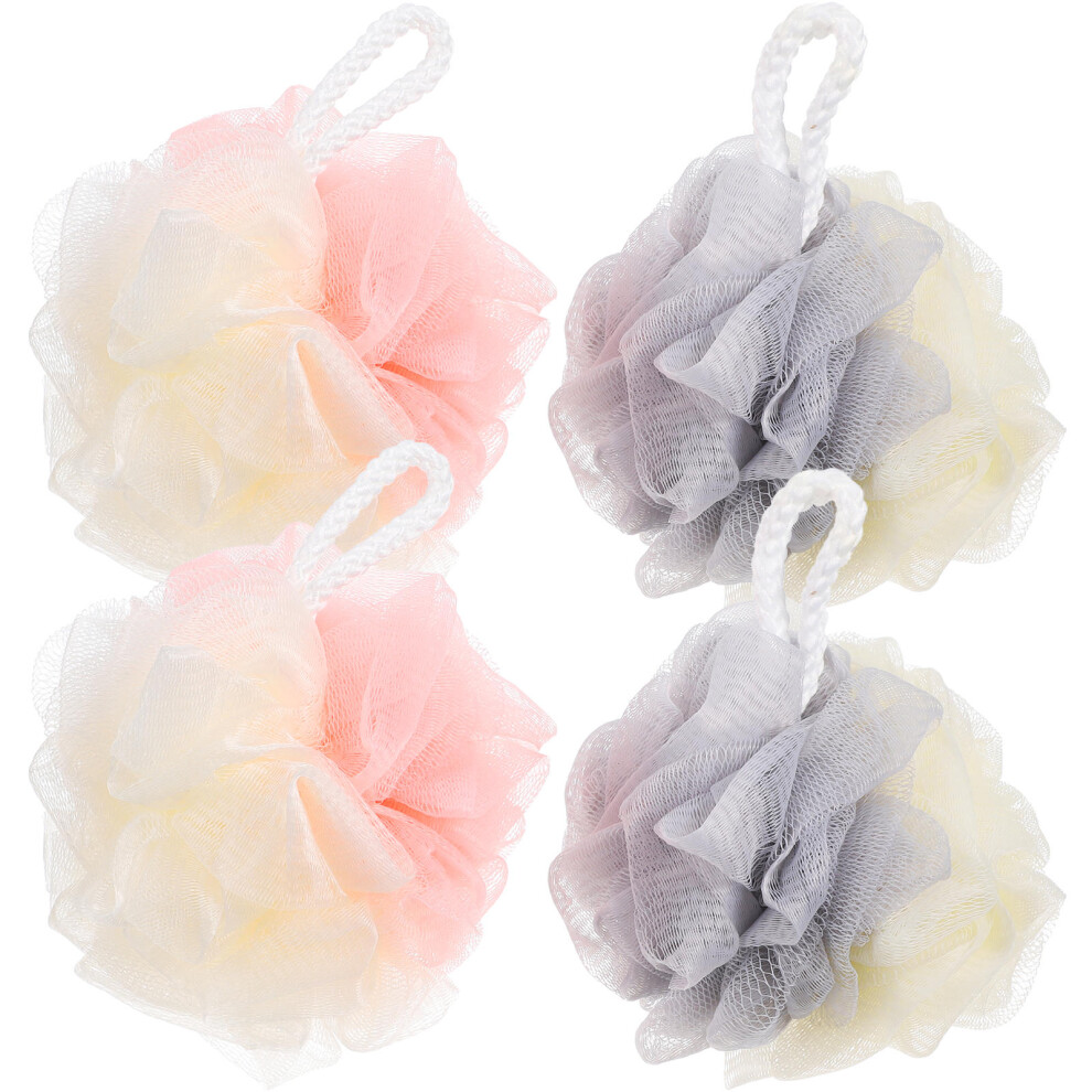 Ohphcall 4Pcs Balls Body Scrubber Sponge For Bath And Body Wash