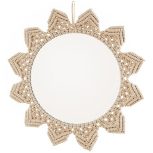 cotton rope mirror bohemian wall hanging bathroom round pendant
