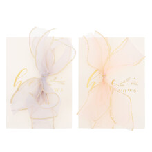 2pcs wedding vows cards for ceremony use