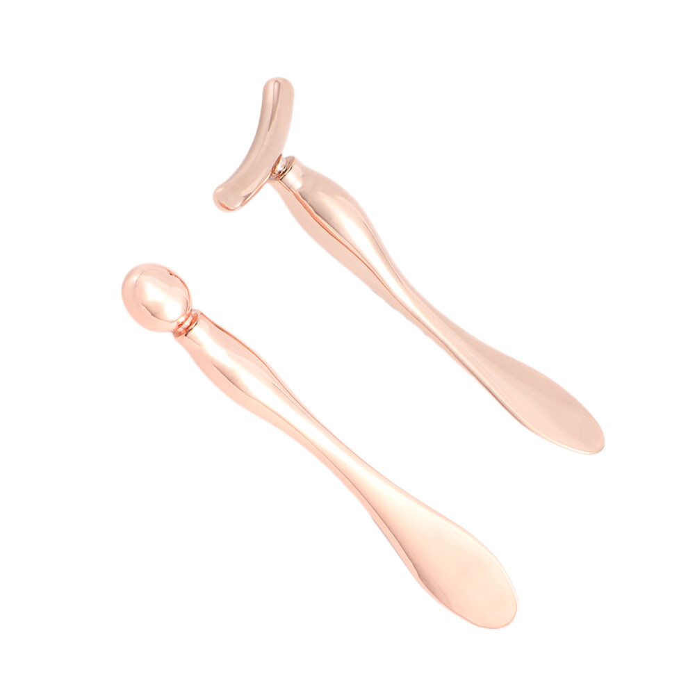 Ohphcall Gold 2Pcs Eye Mask Spatula Spoon Scoop For Women, Rose