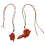 2pcs car hanging pendant chicken shape rearview mirror charm 7