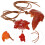 2pcs car hanging pendant chicken shape rearview mirror charm 3
