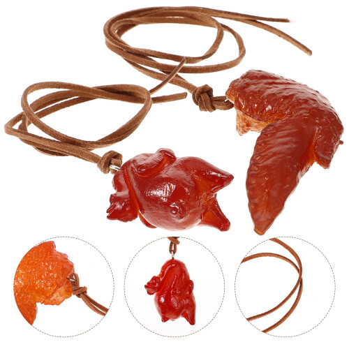 2pcs car hanging pendant chicken shape rearview mirror charm 2