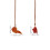 2pcs car hanging pendant chicken shape rearview mirror charm 2