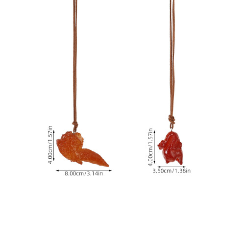 2pcs car hanging pendant chicken shape rearview mirror charm 1