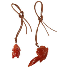 2pcs car hanging pendant chicken shape rearview mirror charm