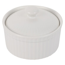 1 pc ceramic souffle baking bowl with lid