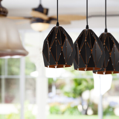 1Pc Industrial Style Ceiling Light Iron Geometric Art Lamp 2