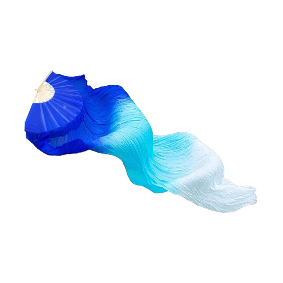 Belly Dance Fan Handmade Prop Blue Left Hand For Wedding Shows And Performances-image-OPC-PKRWG6Q-NEW