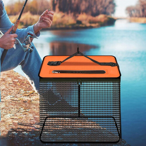Float Fish Basket Folding Quick-Dry Minnows Protection Net Portable Minnows Keeper 1
