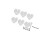 100Pcs Clear Silicone Heart Earring Backs Durable Earring Accessories 2