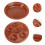 2 keramik schnecken teller rund grill abalone dunkelrot 6