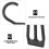 25 Pcs Hooks Shoe Hook Work 20.00x10.00x0.40cm Black 8