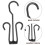 25 Pcs Hooks Shoe Hook Work 20.00x10.00x0.40cm Black 7