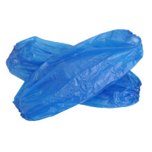 1 pair disposable waterproof oilproof arm sleeves for kitchen use blue