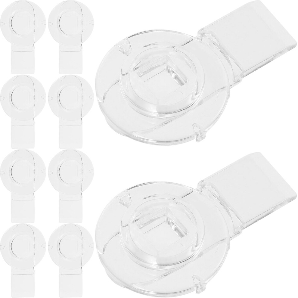 10Pcs Pet Proof Acrylic Door Lock Transparent Child Safe Box Hasp 3302254699434