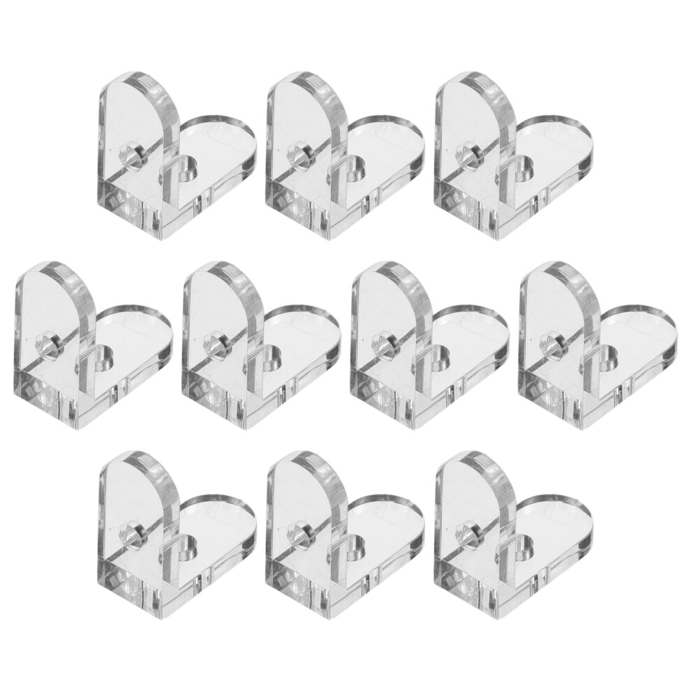 10Pcs Clear Glass L-Shaped Corner Brackets For Box Case Reinforcement 3302621415711