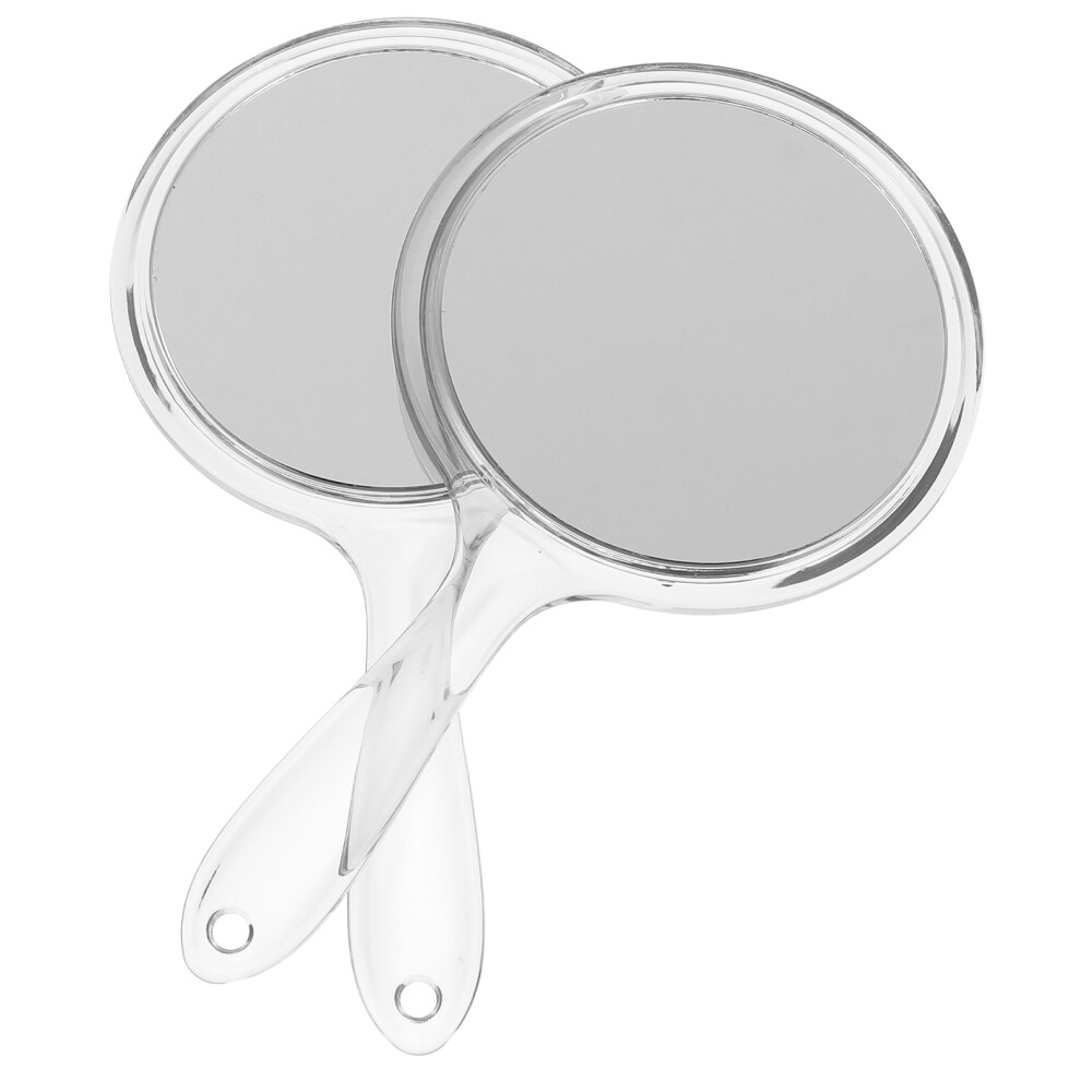 Totority 2Pcs Double-Sided Handheld Mirrors With Handle, Magnifying