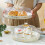 ceramic cake plate with lid white 1pc 9