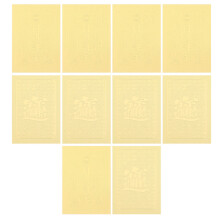 10pcs golden wealth card amulet phone sticker of wealth