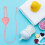4pcs silicone pacifier clips with safety straps to prevent loss 5