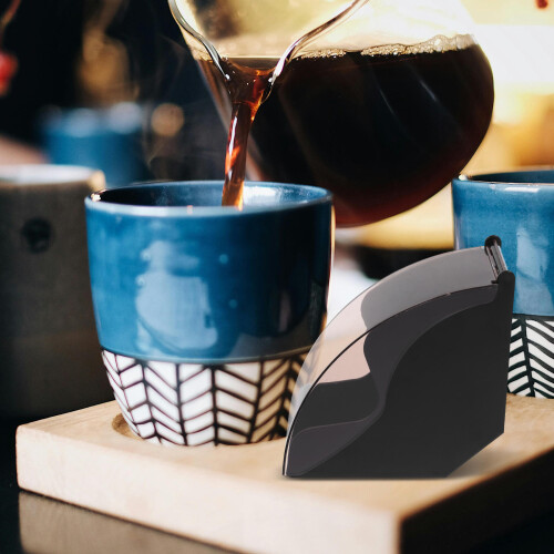 Black Plastic Coffee Filter Holder with Separator for Counter 2
