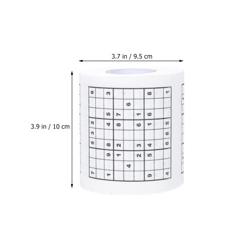 2pcs sudoku printed tissue paper bathroom roll 1