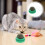 2pcs rotatable cat licking mint ball with catnip for 5