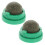 2pcs rotatable cat licking mint ball with catnip for 2