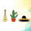 12pcs cactus guitar planet shape brooch for clothes decor 8